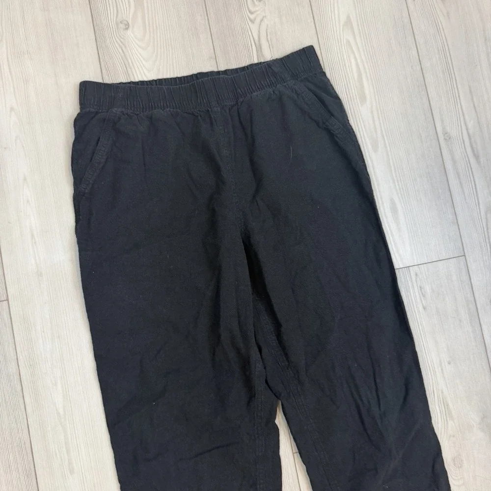 Duluth Trading Size 12 Overeasy Lightweight Hemp Capris Pants Black 60975‎